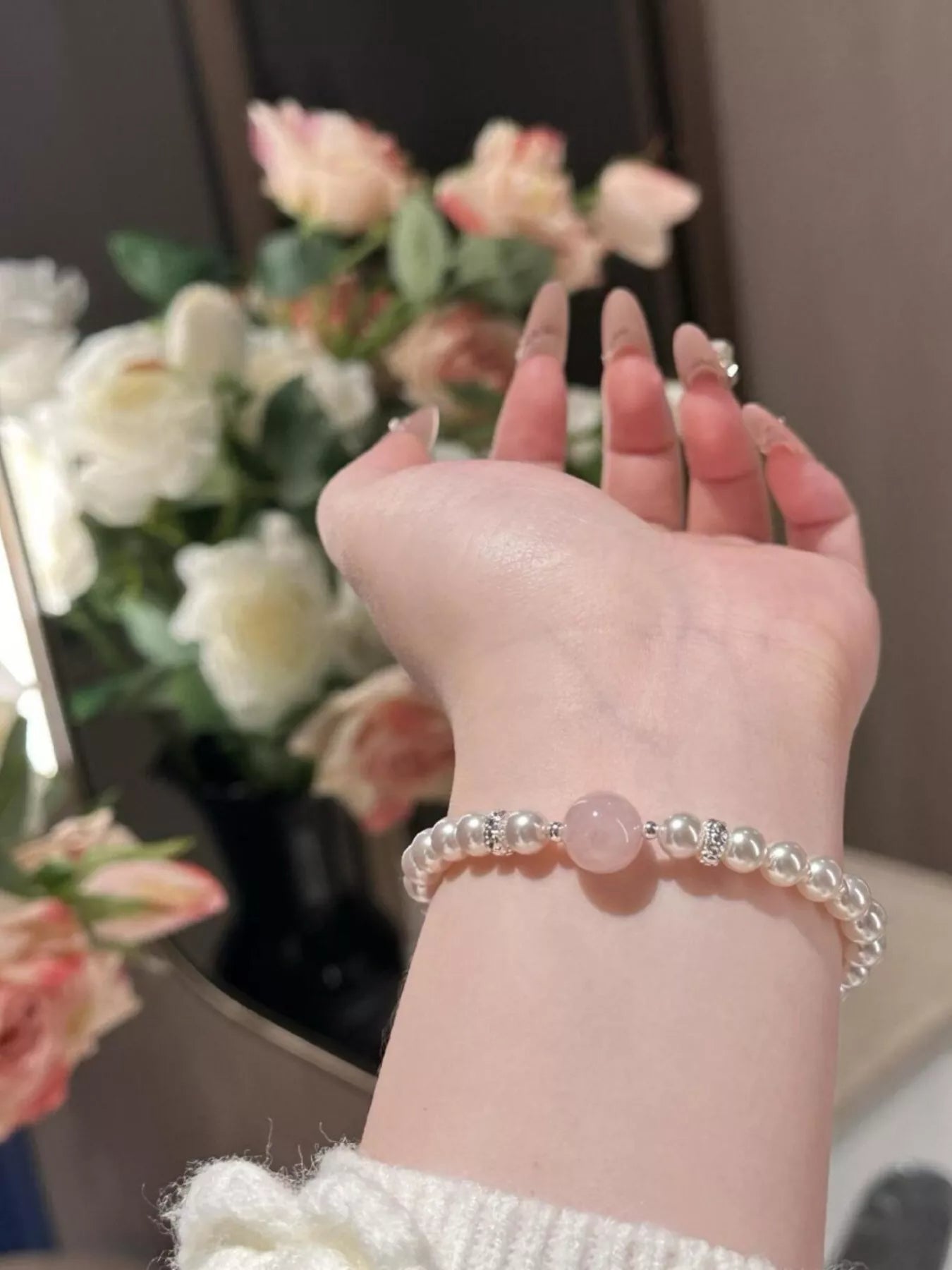 Trendsi Alloy Pearl Bracelet -