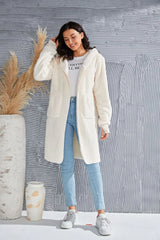 Trendsi Double Take Full Size Hooded Teddy Bear Jacket with Thumbholes - Outerwear