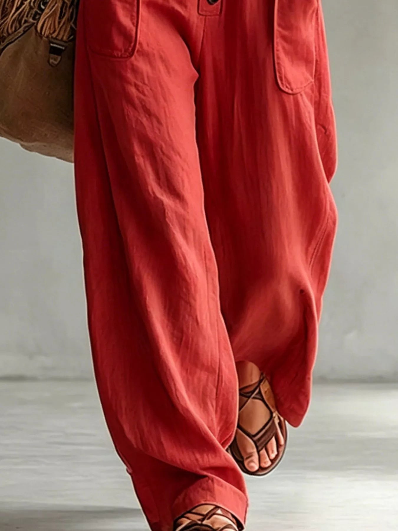 Trendsi Full Size Long Sleeve Button Front Jumpsuit Plus Size -