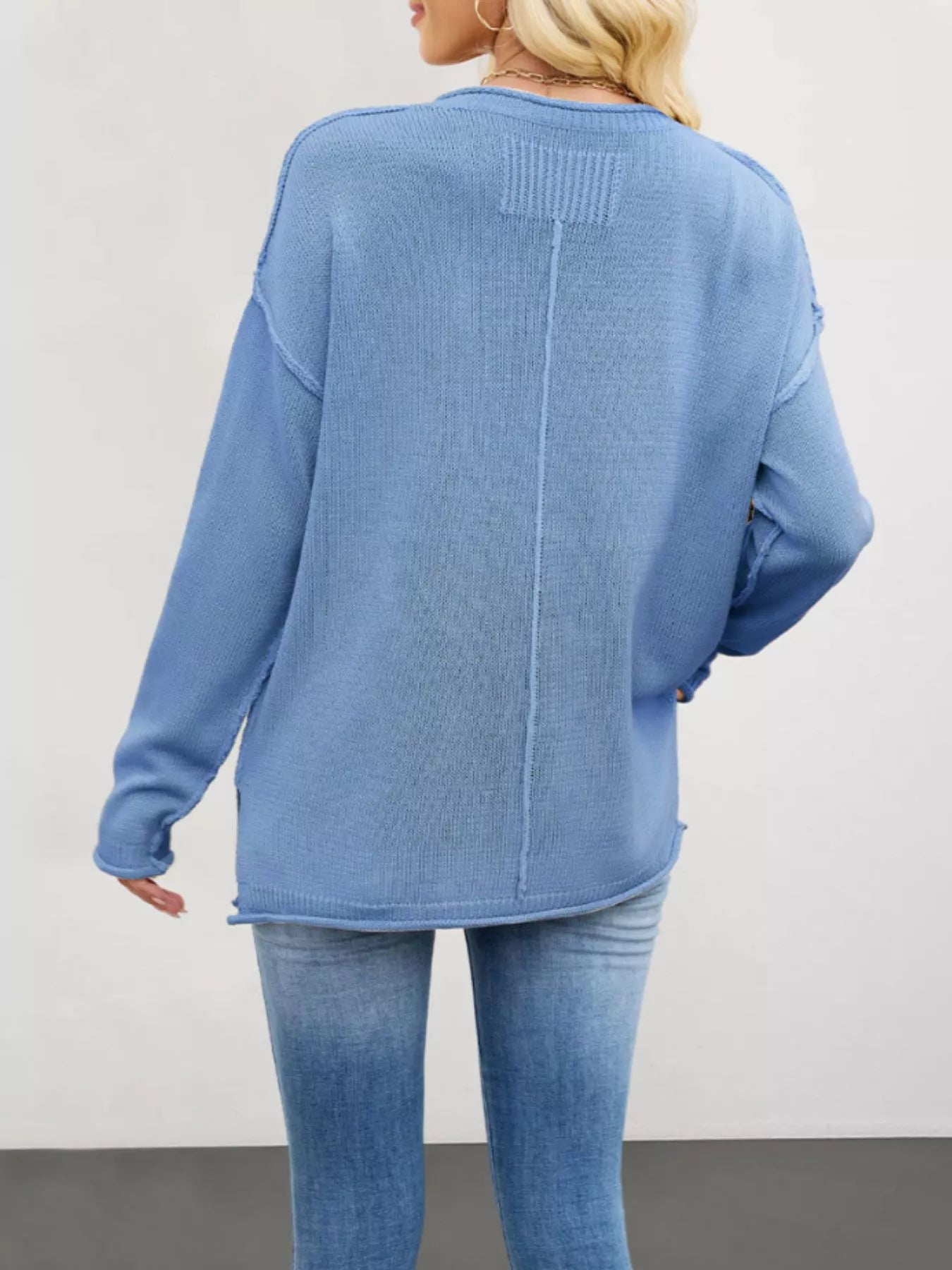 Trendsi Casual Loose-Fit Crew Neck Sweater -