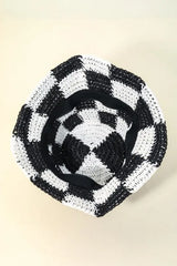 Trendsi Fame Checkered Pattern Knit Bucket Hat -