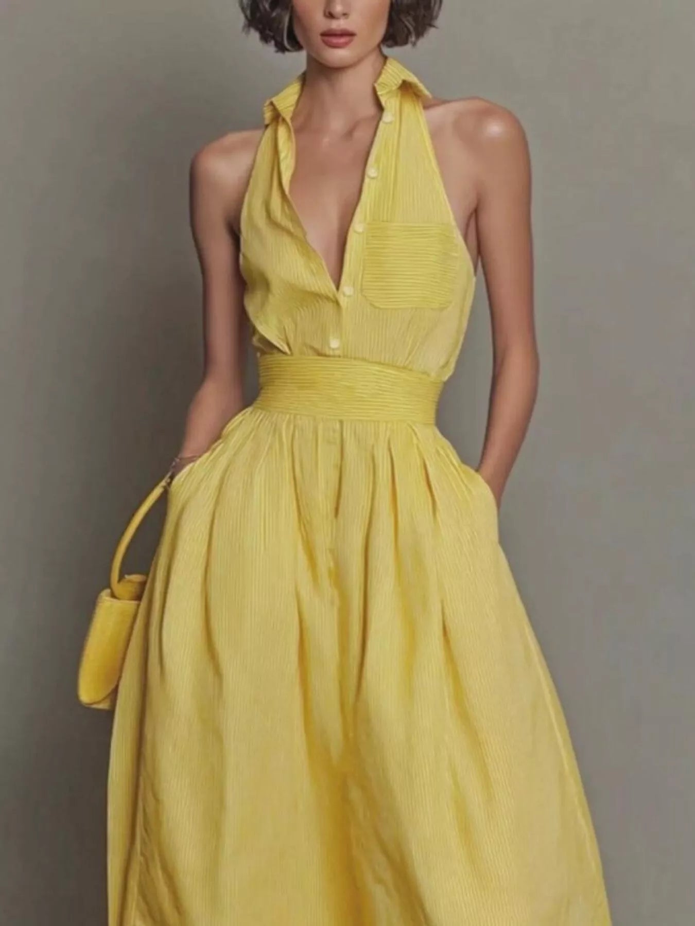 Trendsi Sleeveless Maxi Dress with Pockets -