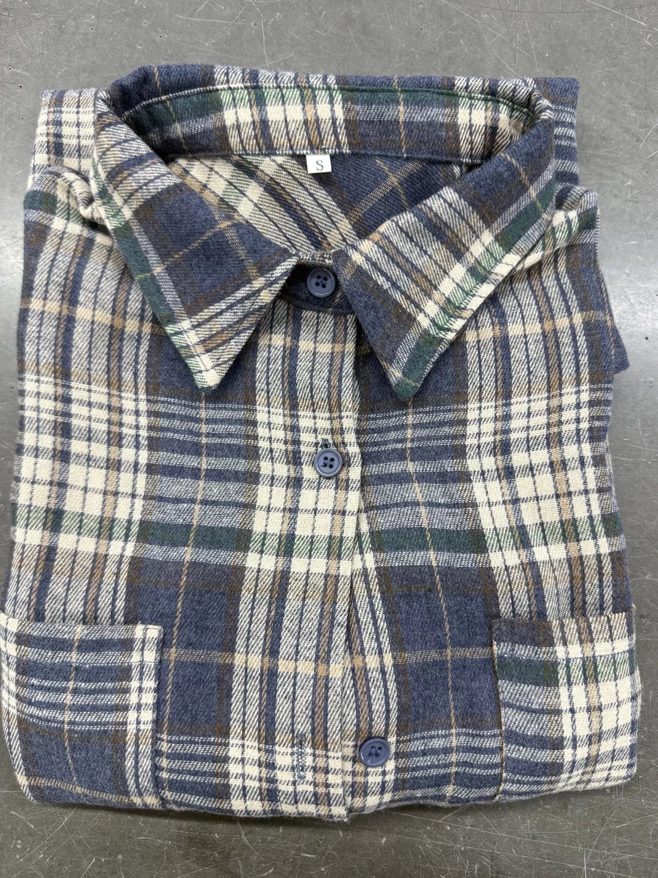 Trendsi Plaid Button-Down Shirt -