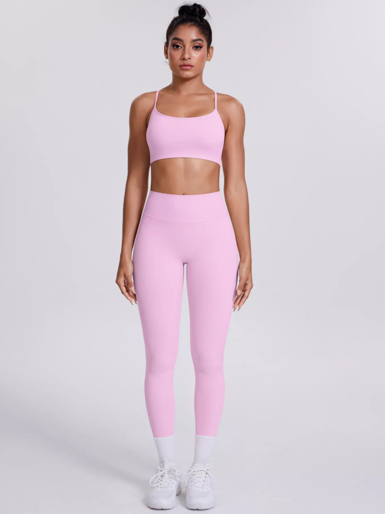 Trendsi Criss-Cross Back Cami and Leggings Active Set -