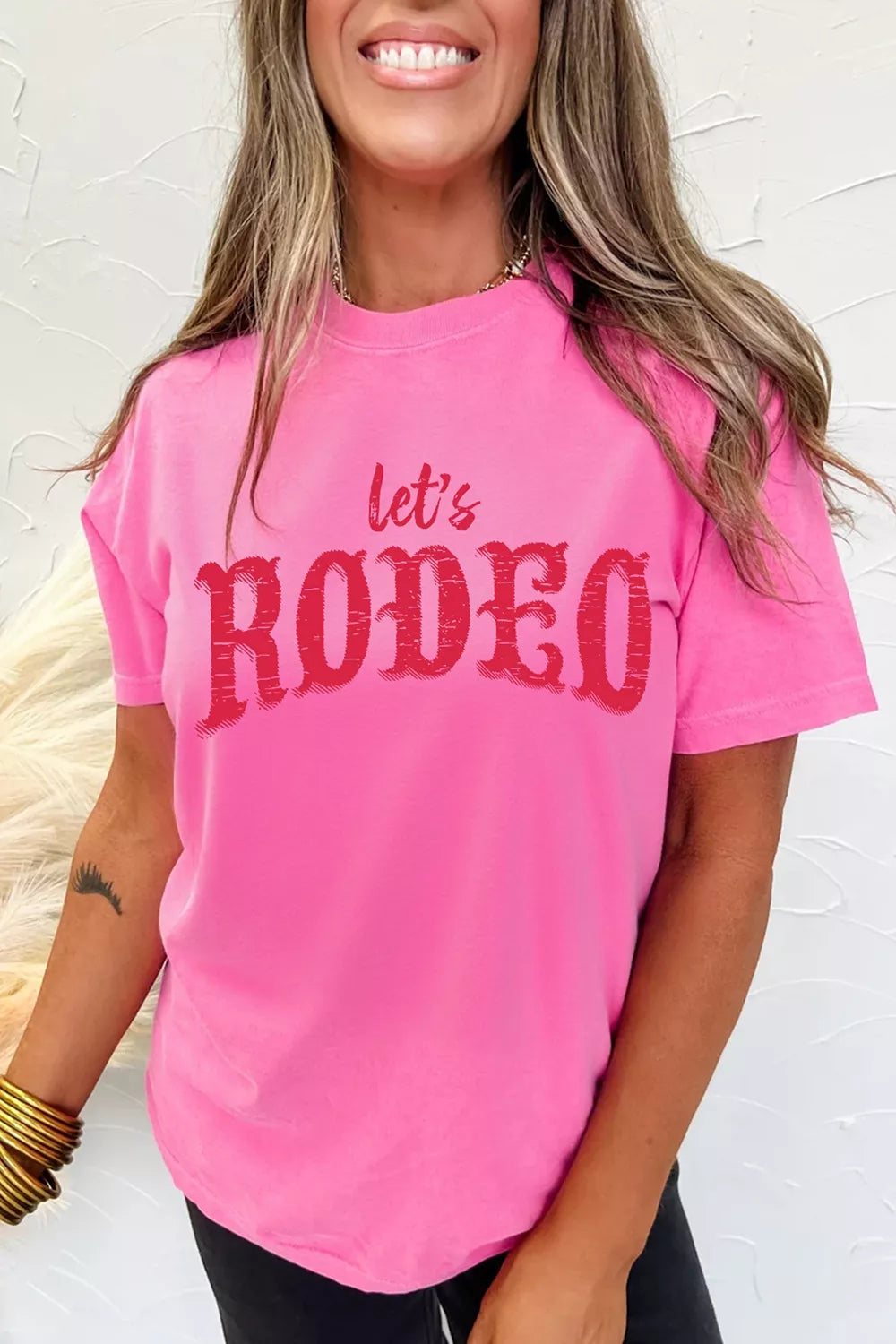 Trendsi Letter Graphic Short Sleeve T-Shirt -