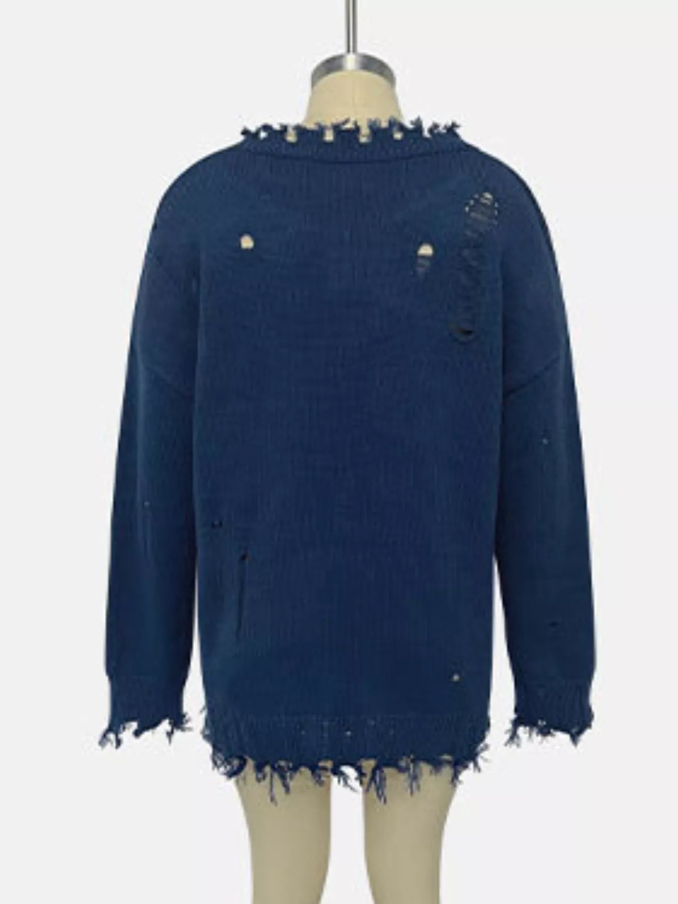 Trendsi Distressed American Flag Graphic Sweater -