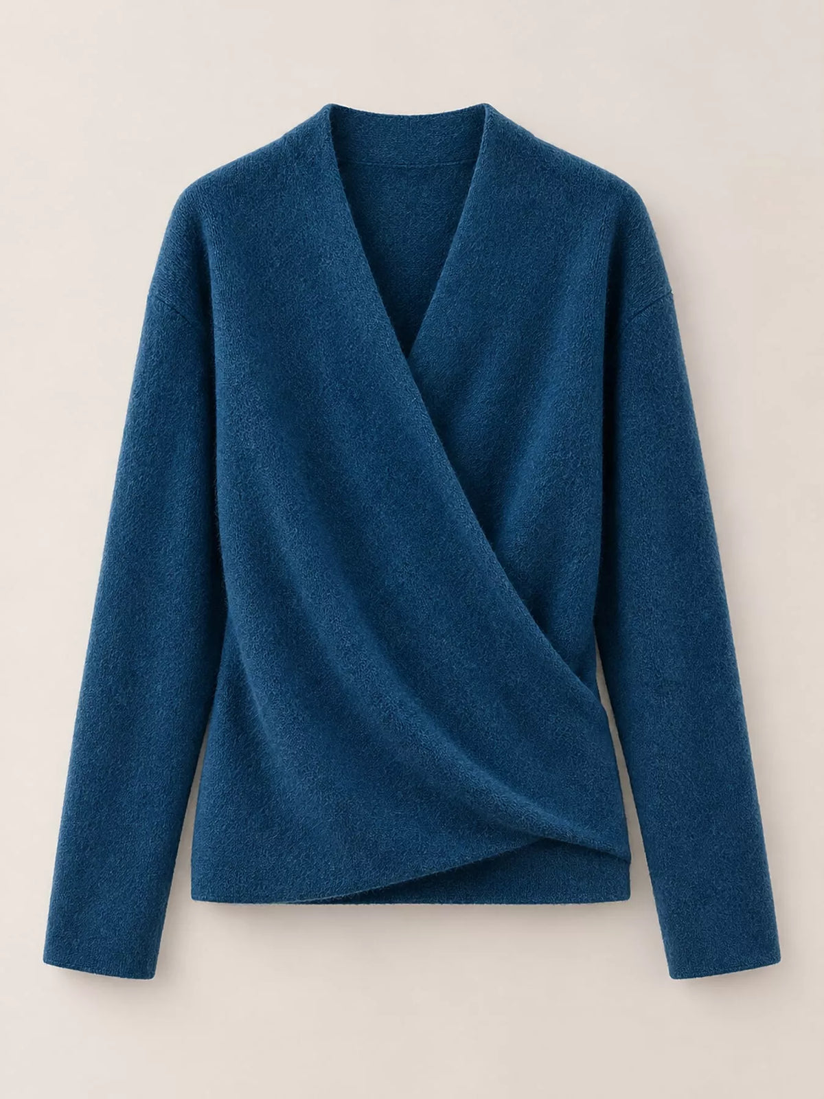 Surplice Long Sleeve Sweater — garment front
