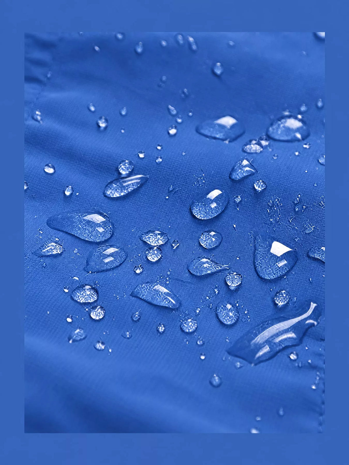 Royal Blue drawstring hooded jacket, detail view