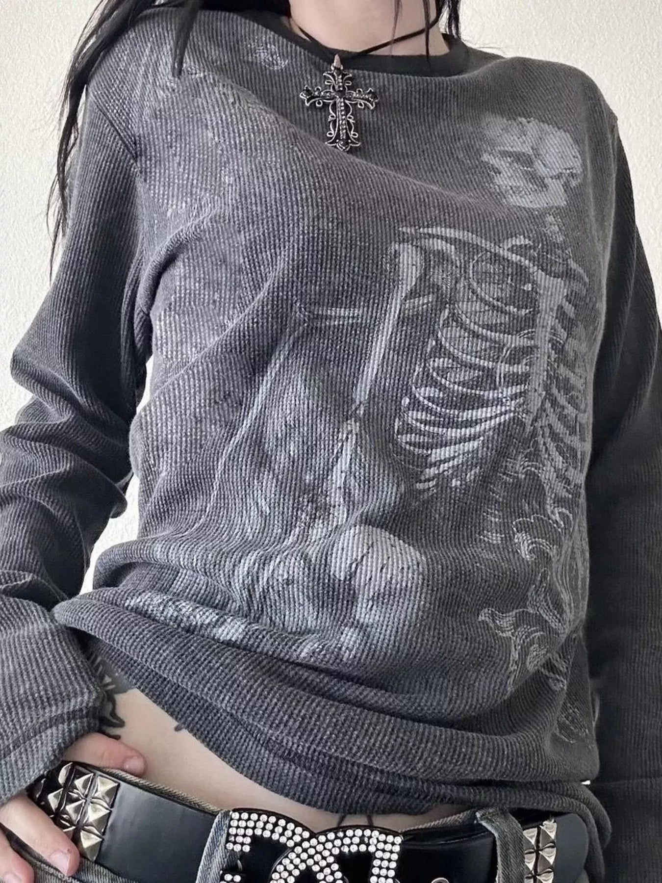 Trendsi Skeleton Long Sleeve T-Shirt -