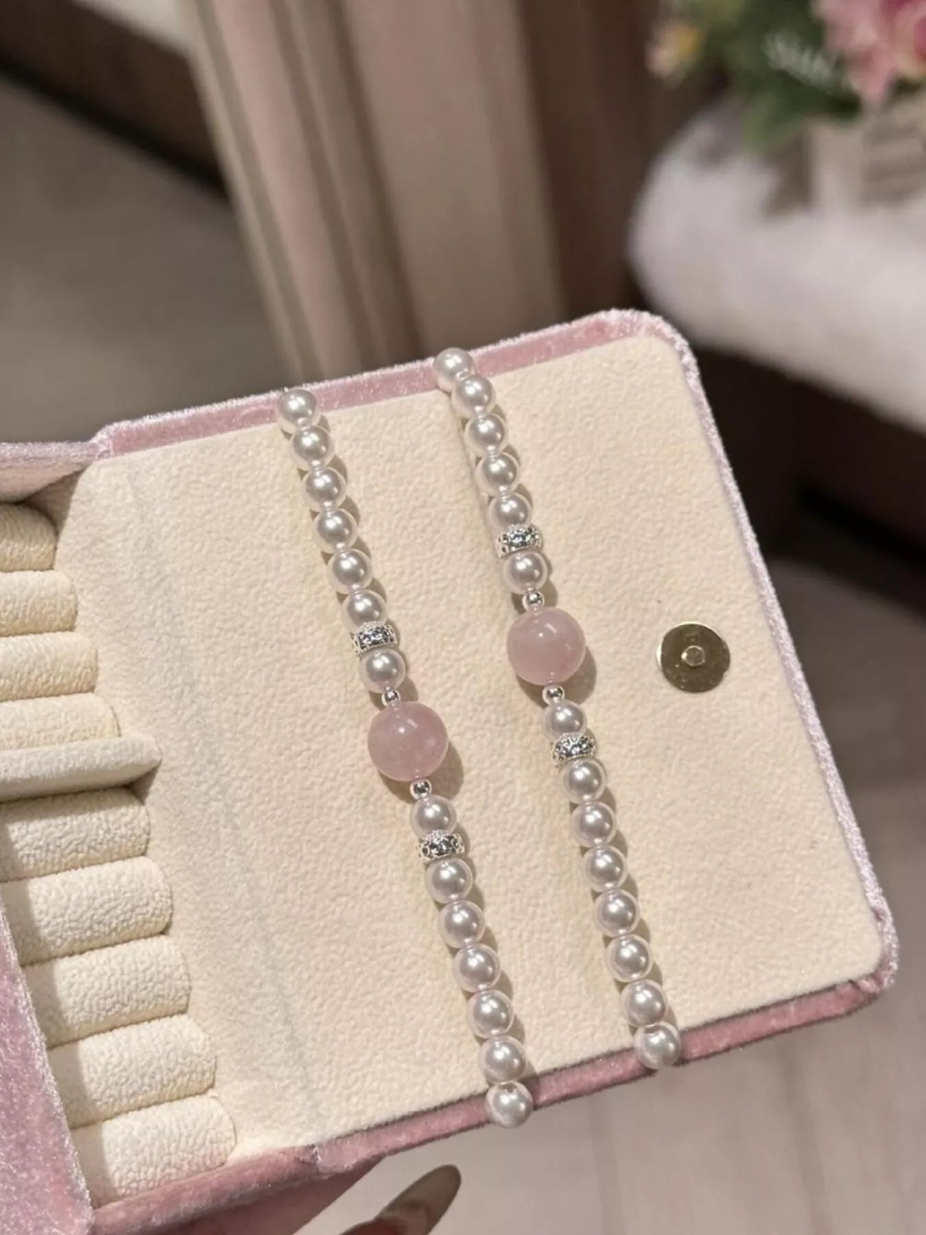 Trendsi Alloy Pearl Bracelet -