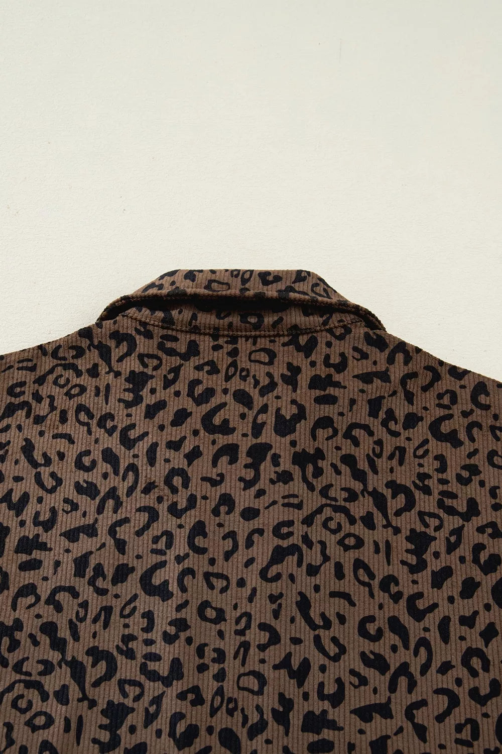 Trendsi Leopard Print Quarter-Zip Sweatshirt -