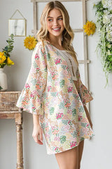 Trendsi Heimish Full Size Multi Color Floral Open Cardigan Plus Size -