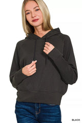 Trendsi Zenana Drawstring Scuba Hoodie -