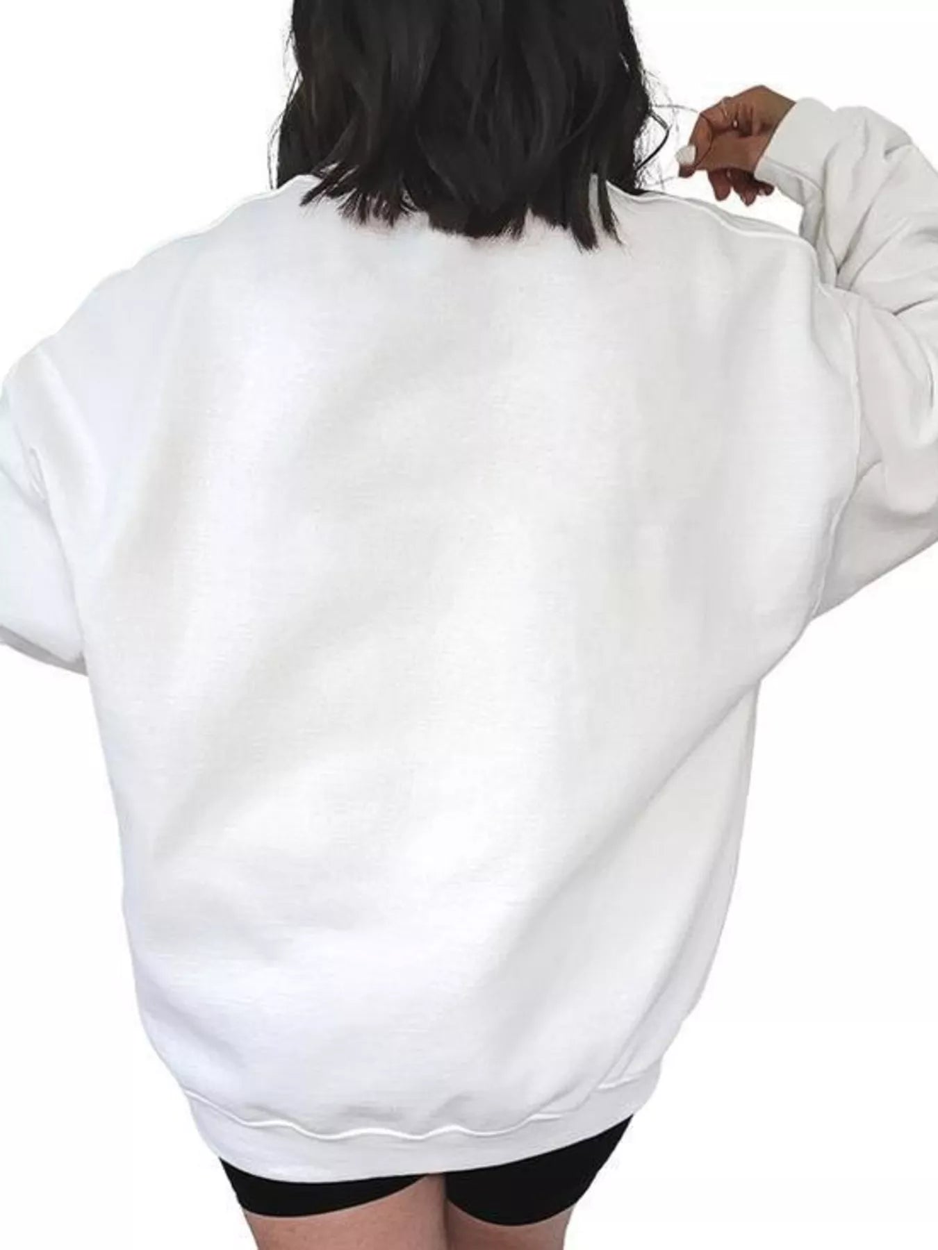 Trendsi Halloween Pumpkin Floral Round Neck Sweatshirt -