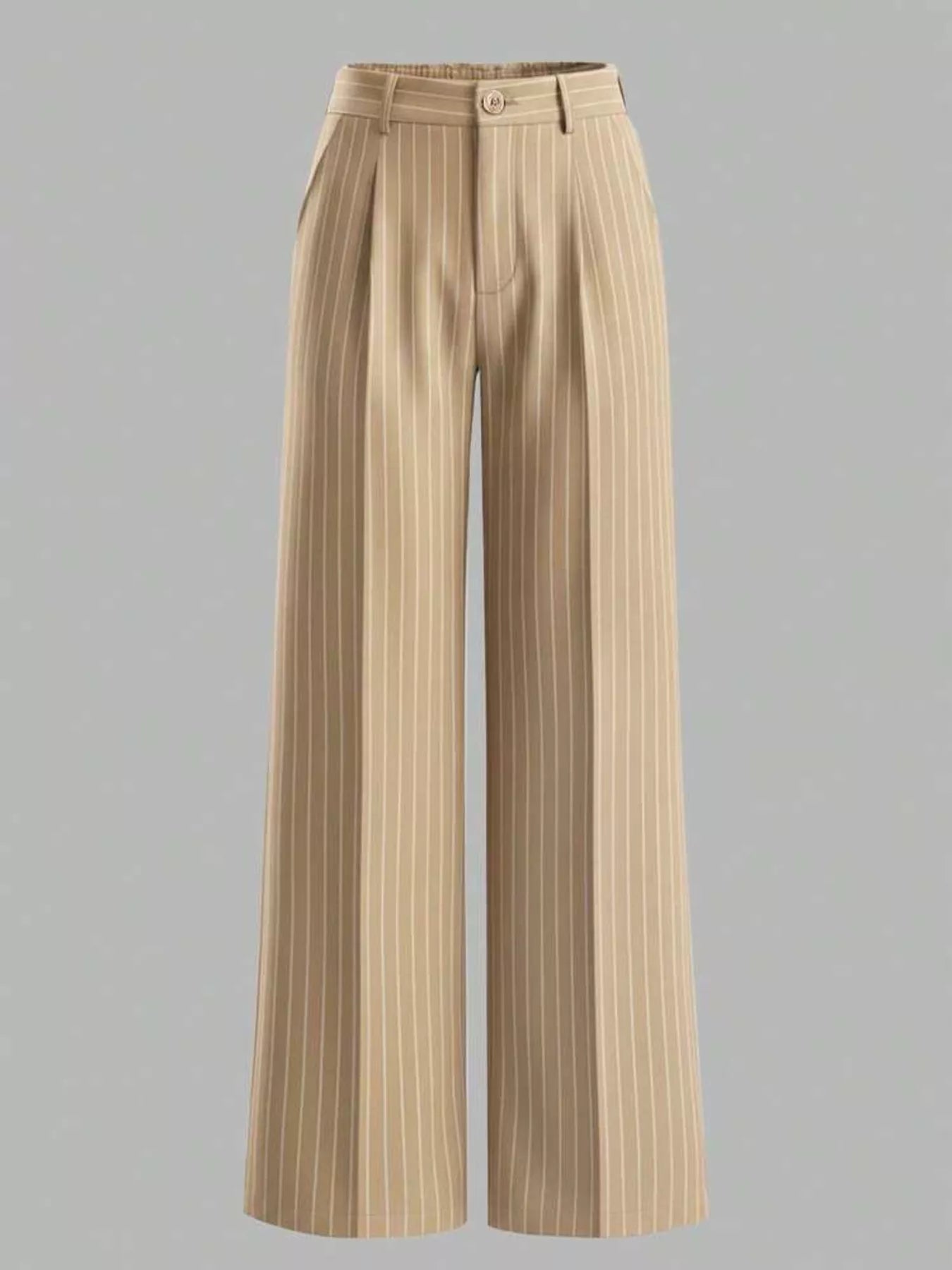 Trendsi High-Waisted Striped Wide-Leg Pants -