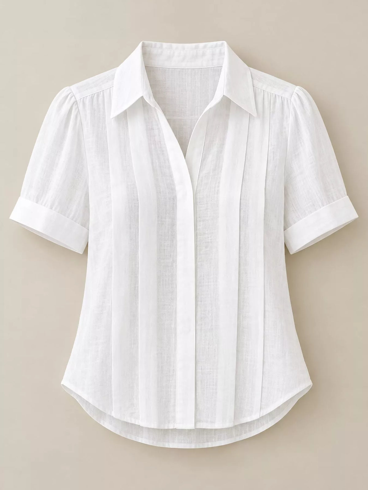 White button up short sleeve shirt