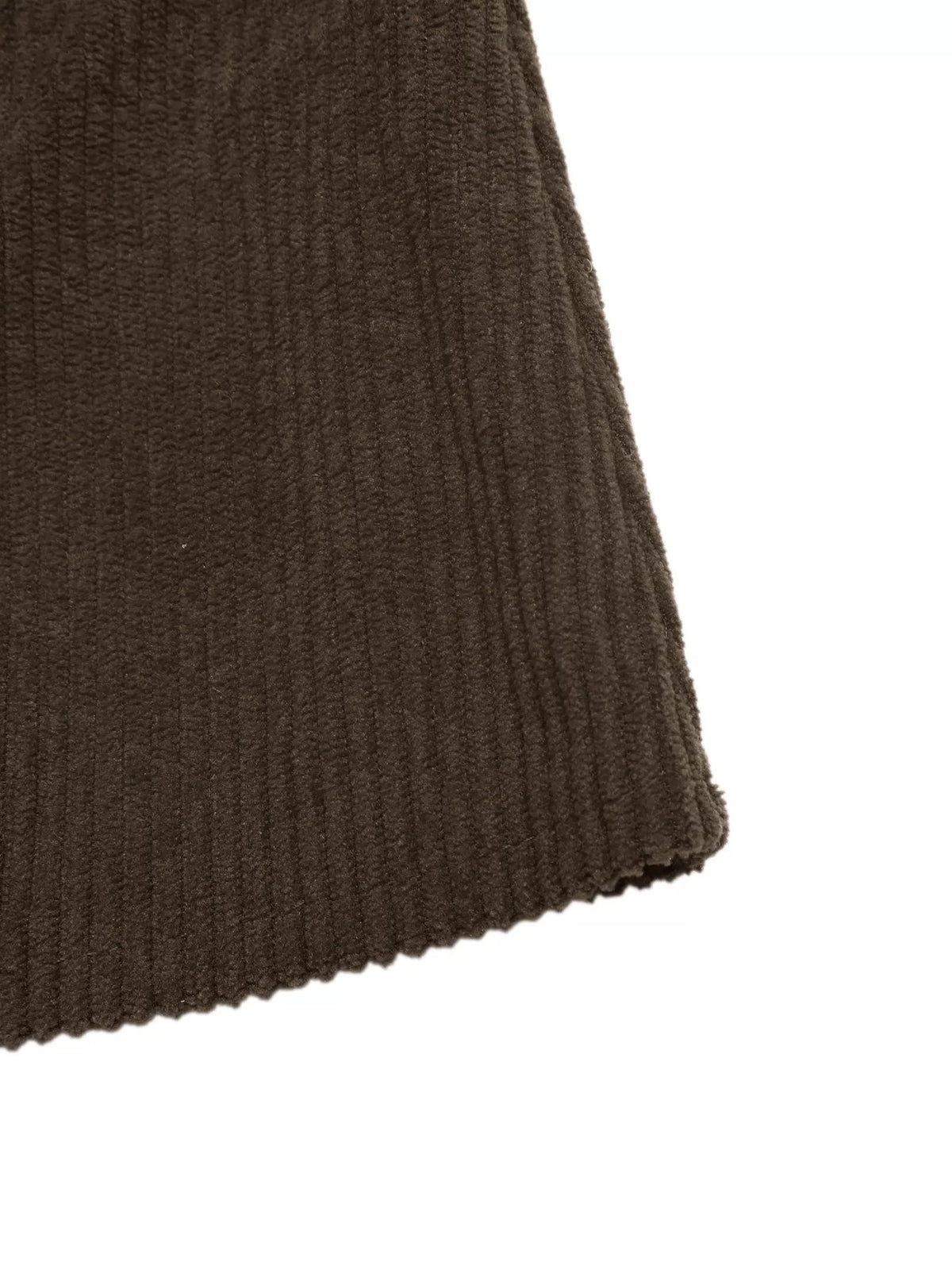 Trendsi Contrast Sherpa Collar Corduroy Zip Up Jacket -