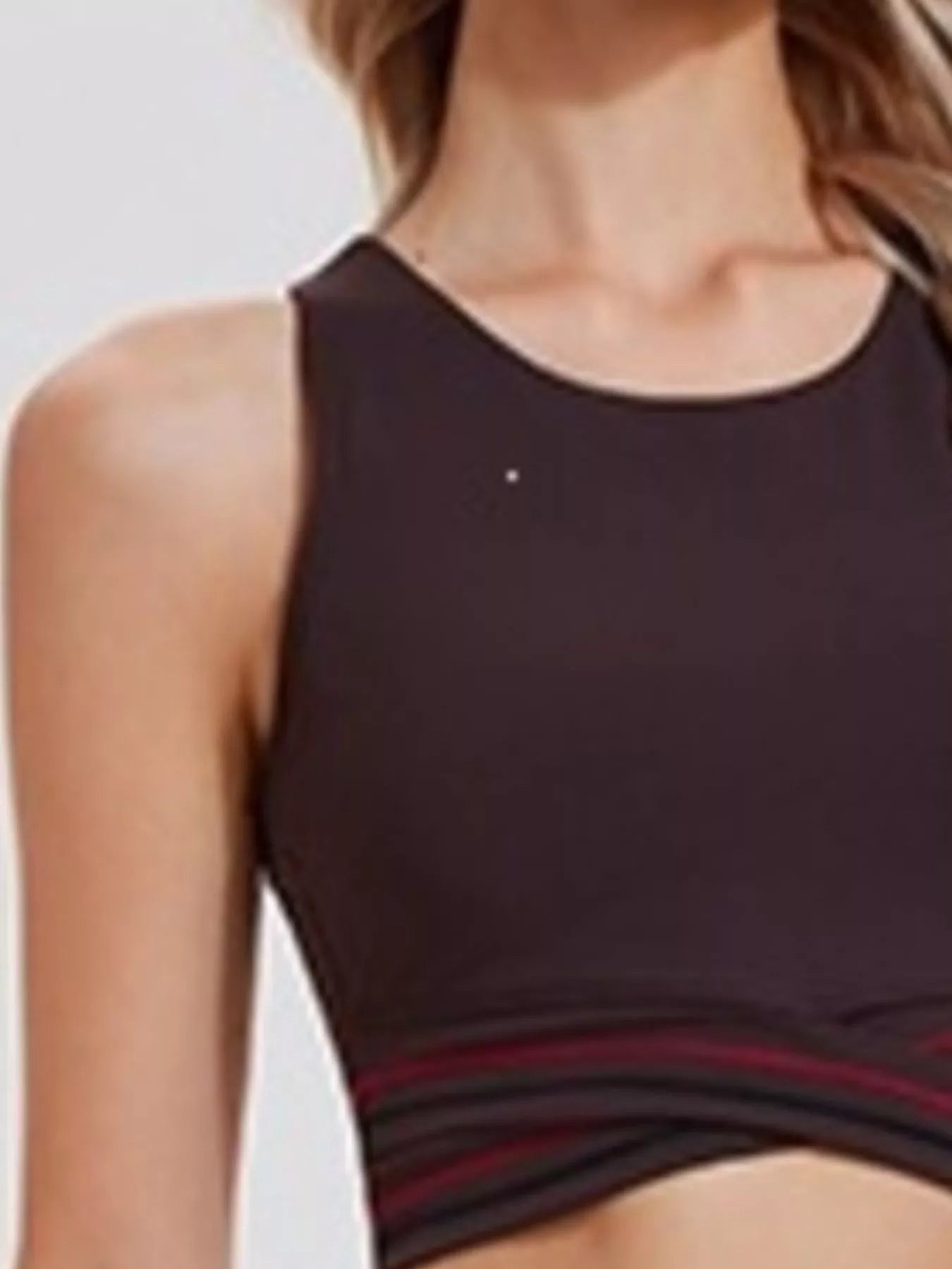 Trendsi Full Size Criss-Cross Hem Active Tank Plus Size -