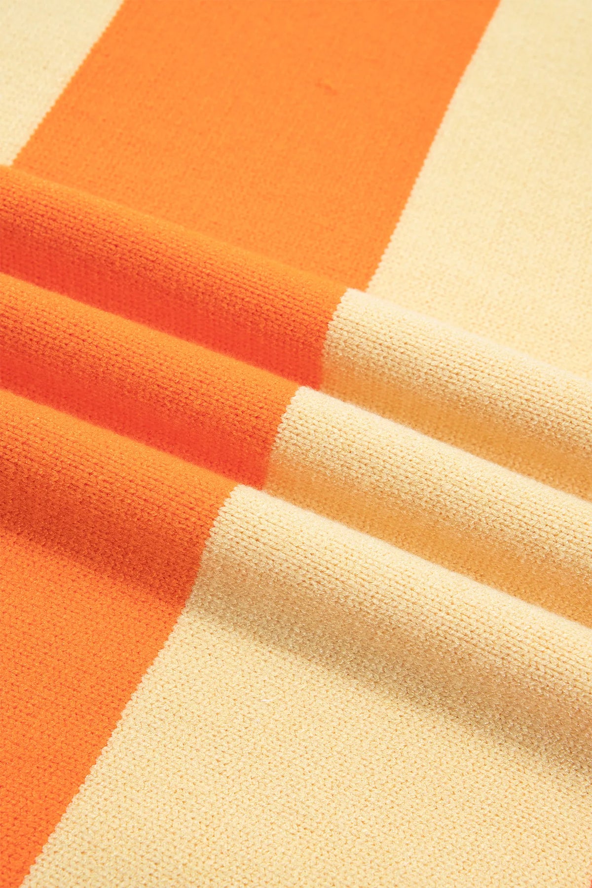 Striped colorblock sweater, striped knit detail