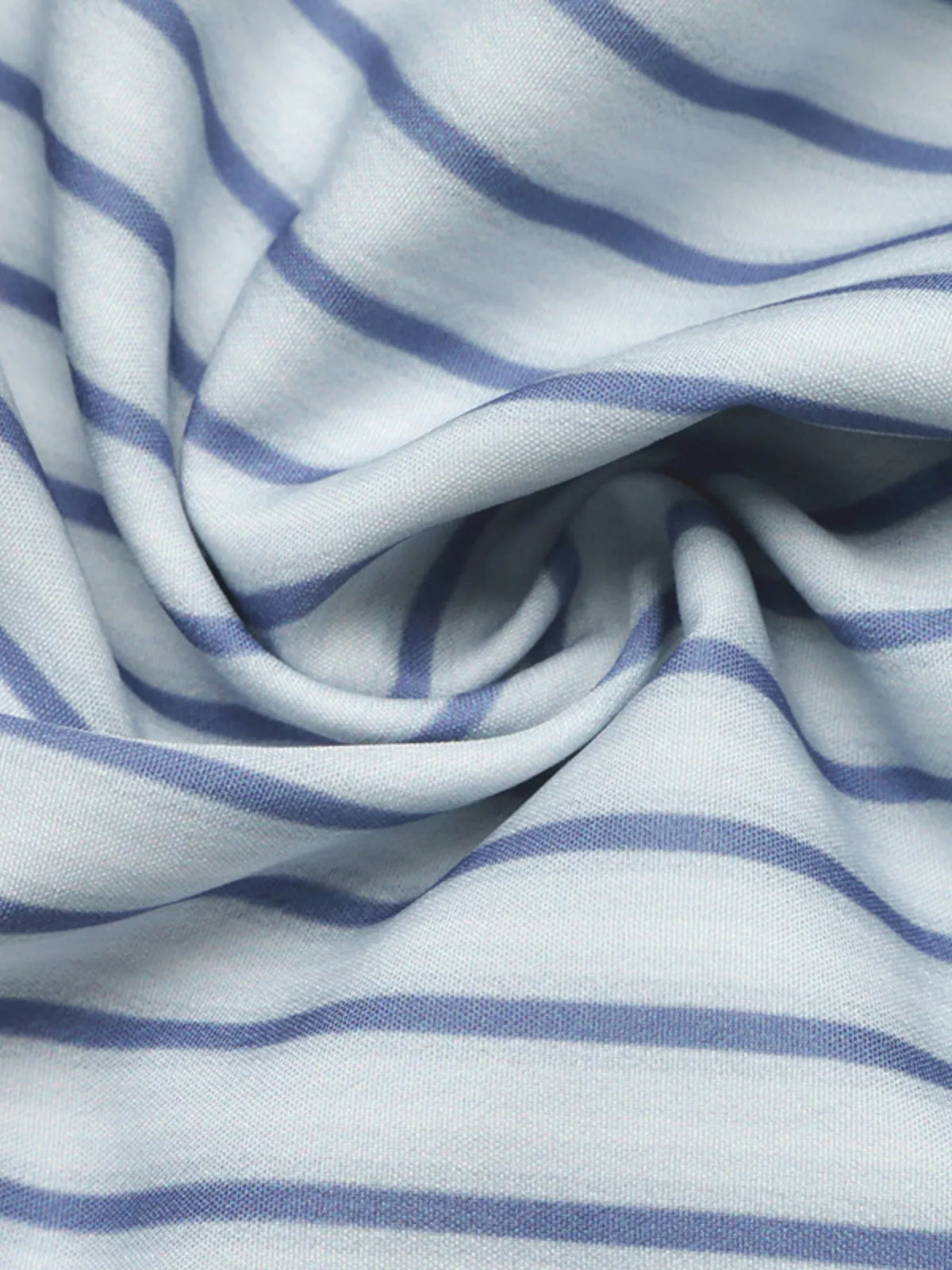 Trendsi Striped Mandarin Knot Buttons Peplum Hem Shirt -