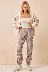 Trendsi BiBi Side Lines Leopard Track Pants -