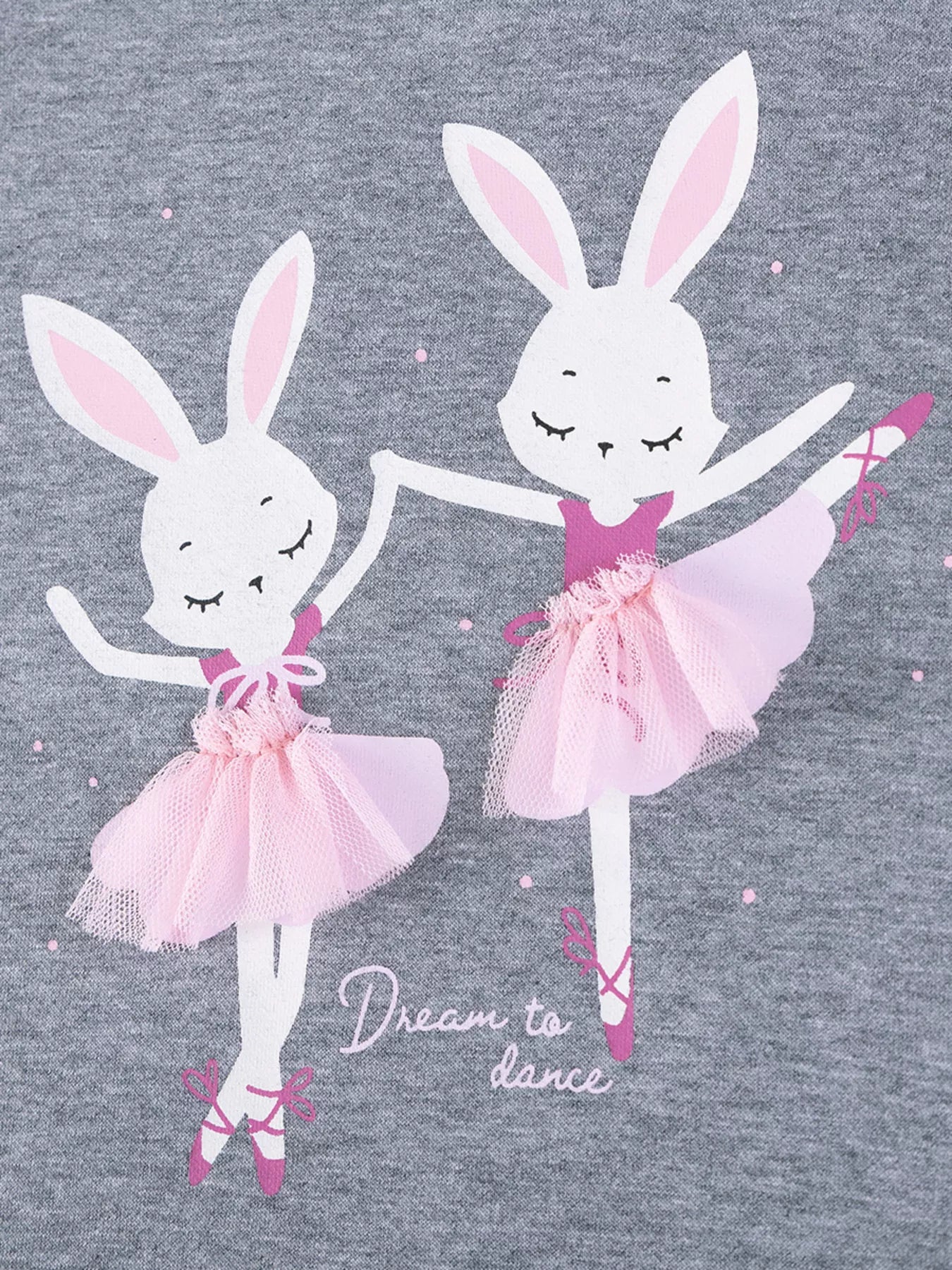 Trendsi Children's Rabbit Sweatshirt Tulle Tutu Dress -
