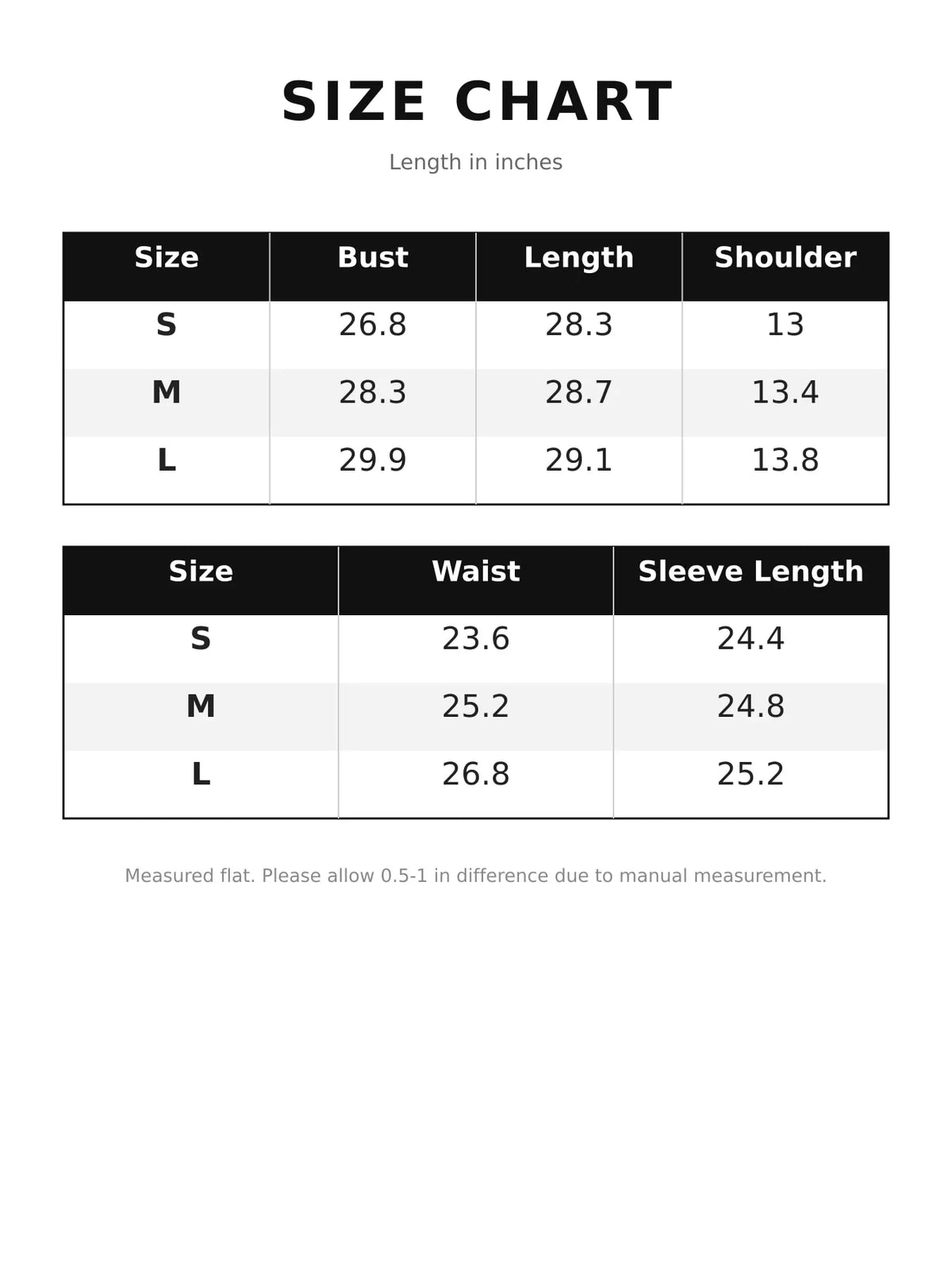Size chart for sheer mesh snake-motif bodysuit