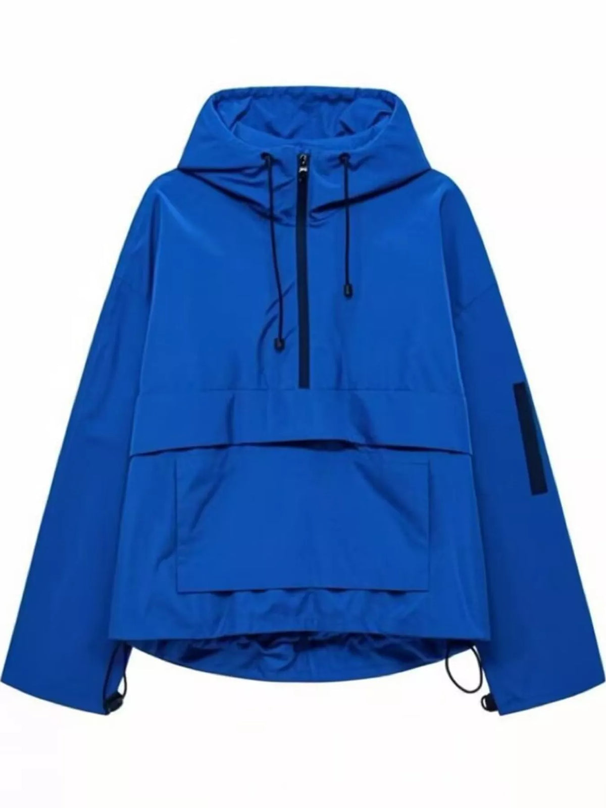 Half-Zip Hooded Anorak Jacket — garment front
