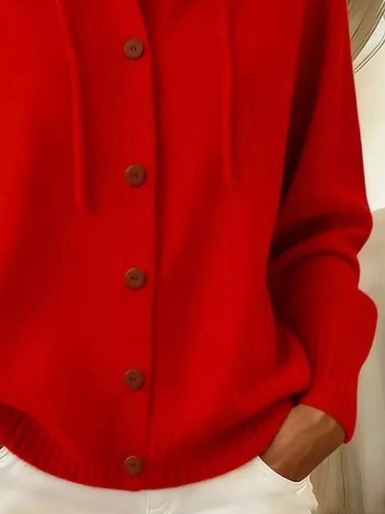 Trendsi Hooded Button-Up Cardigan -