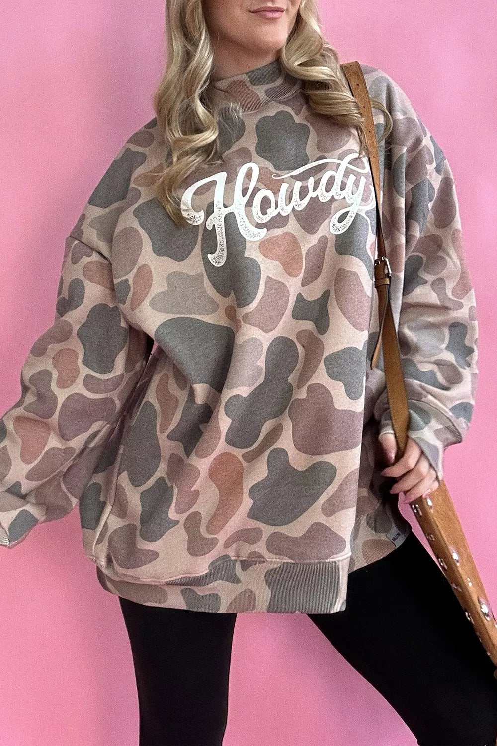 Trendsi Plus Size Multicolour Camouflage Western Graphic Sweatshirt -