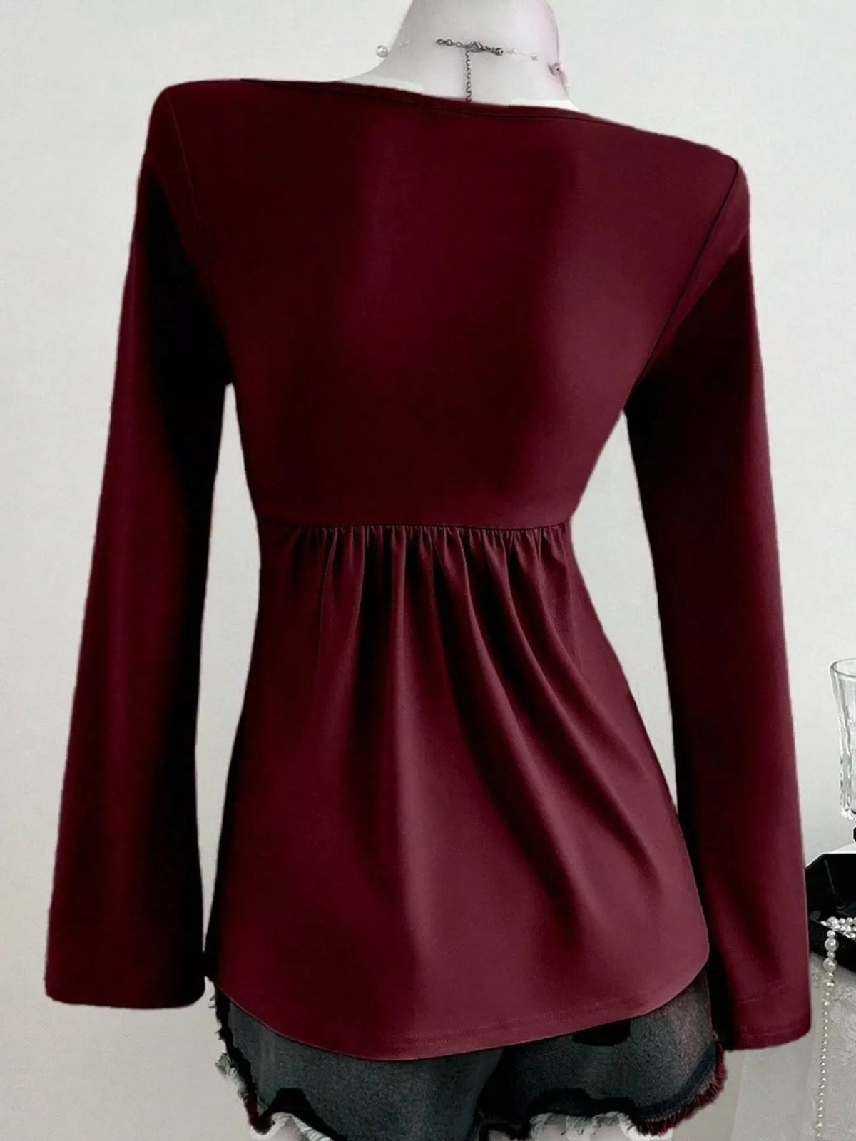 Long-sleeve T-shirt, back view