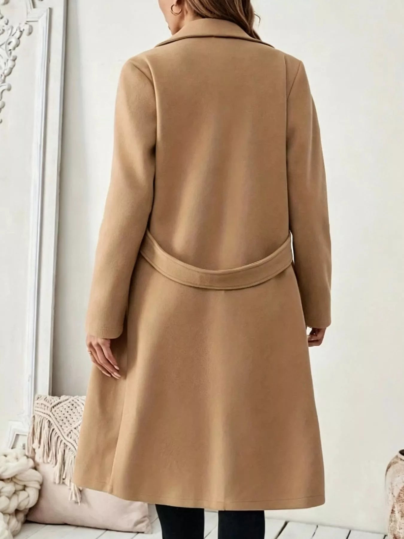 Trendsi Single-Button Longline Coat -