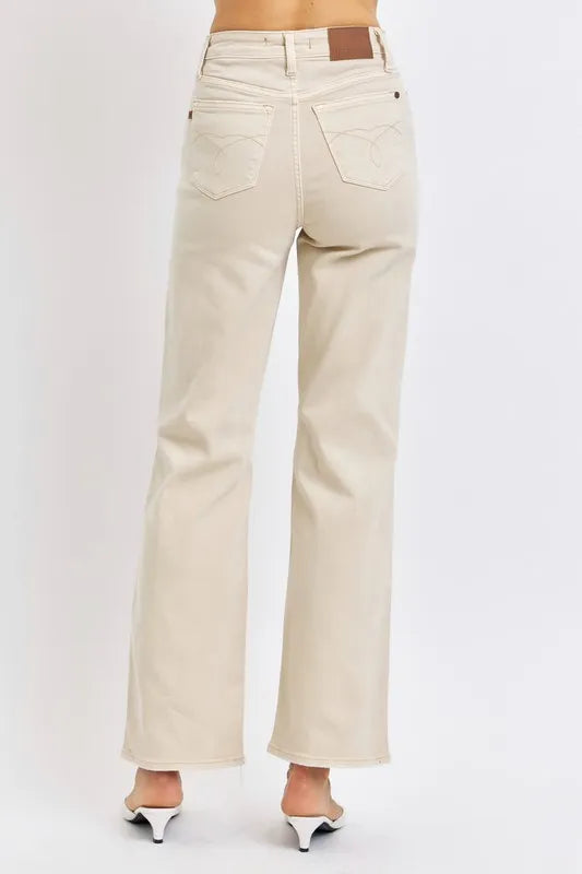 Women's Distressed High-Waist Wide-Leg Jeans — product view 3
