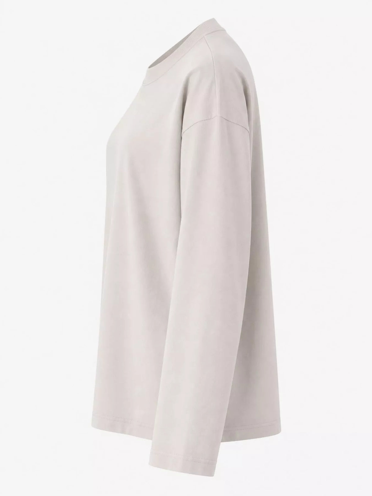 Solid Long-Sleeve Crew Neck T-Shirt — side view