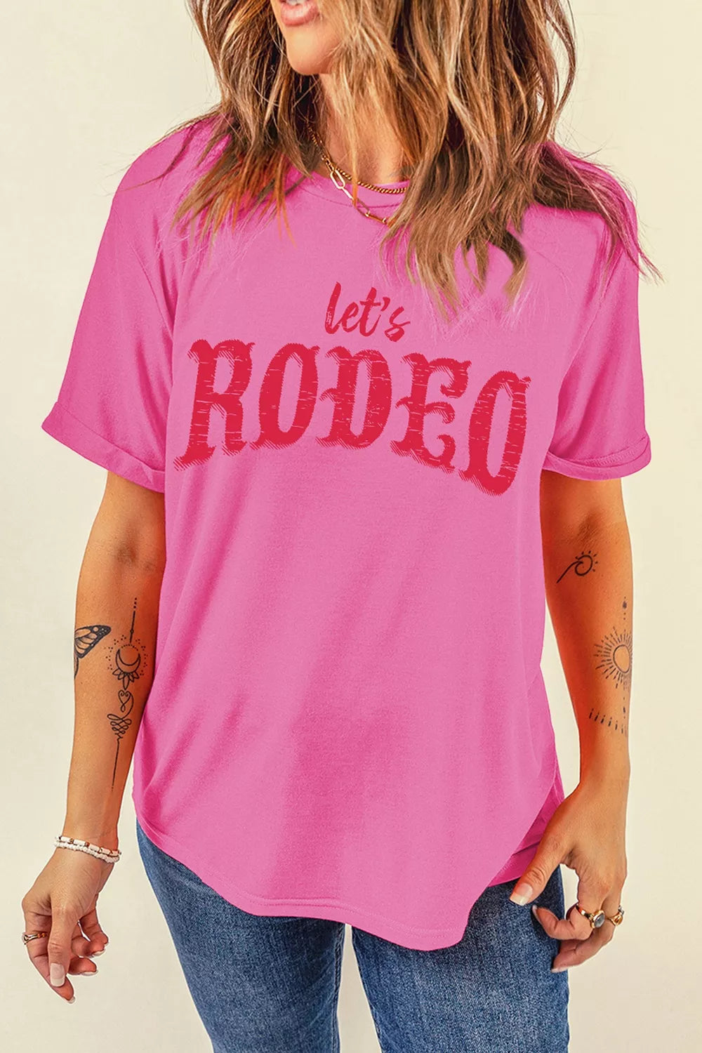 Trendsi Letter Graphic Short Sleeve T-Shirt -