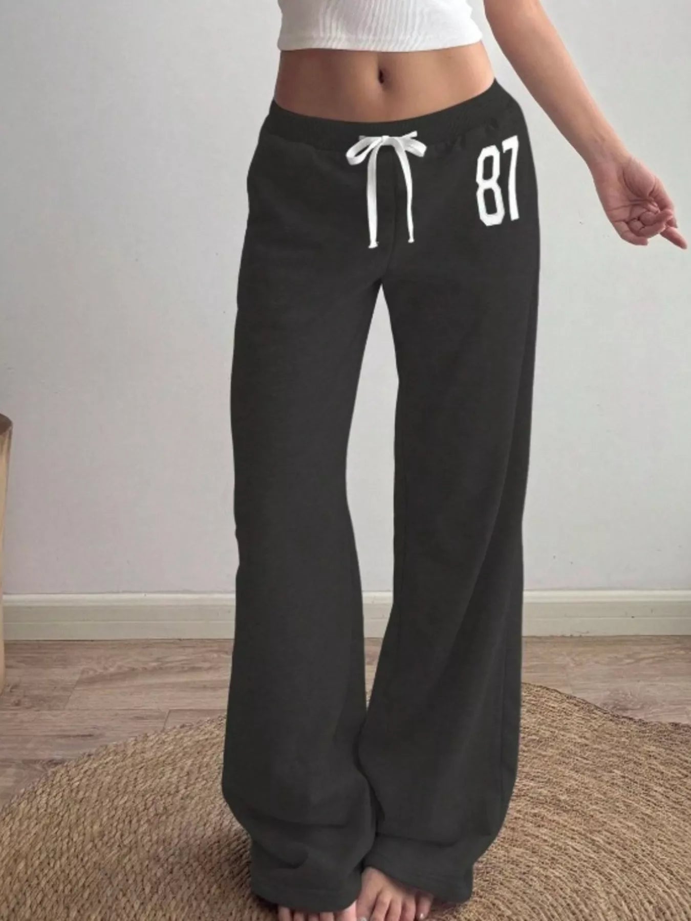 Trendsi Drawstring Wide Leg Pants -