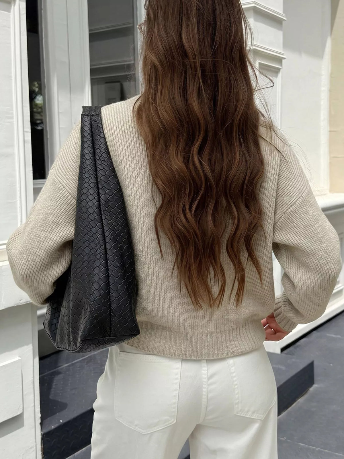 Trendsi Zip-Up Dropped Shoulder Cardigan -