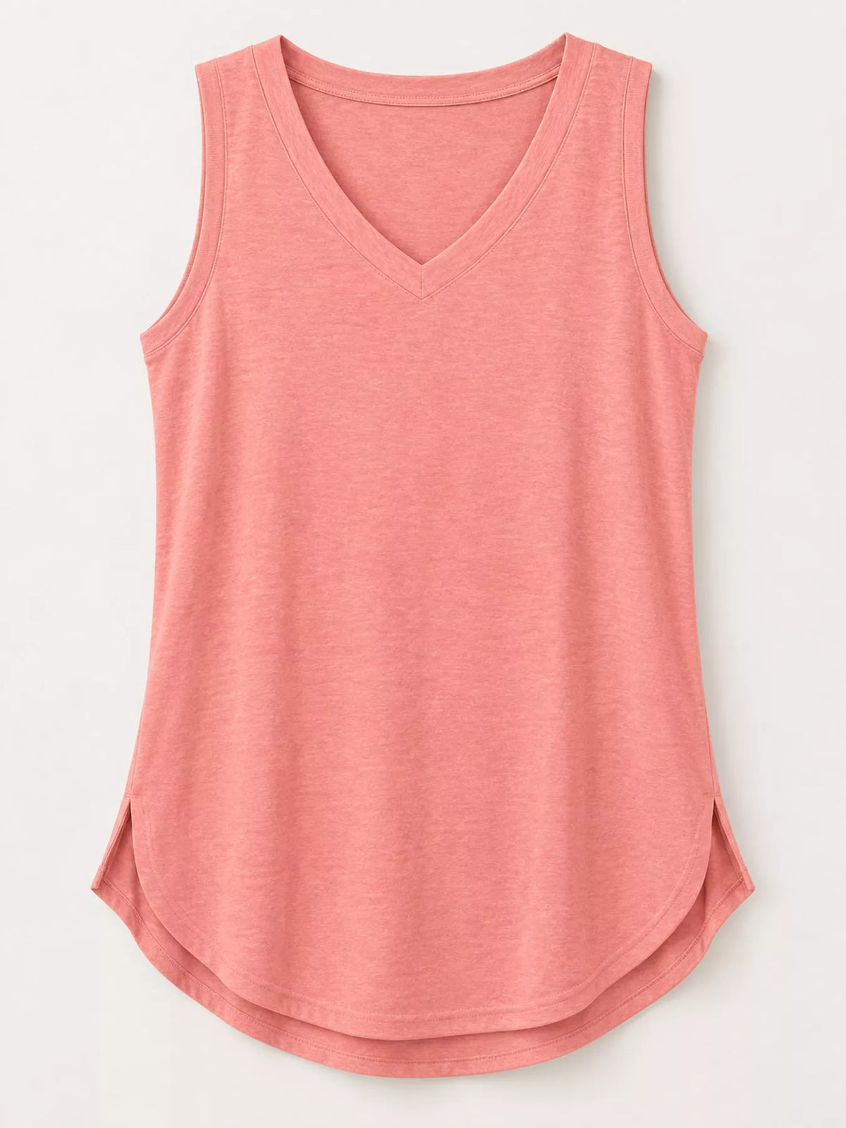 Coral v-neck loose fit tank top