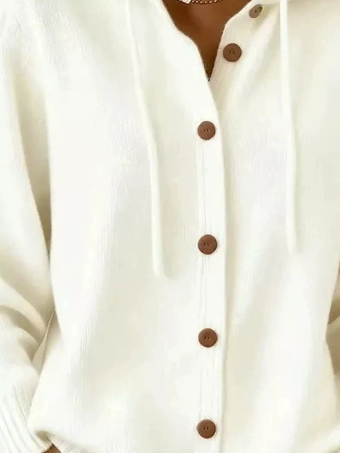 Trendsi Hooded Button-Up Cardigan -