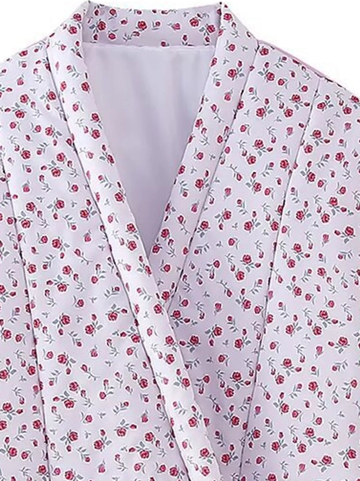 Floral Quilted Wrap Jacket with Tie-Front Detail — construction details