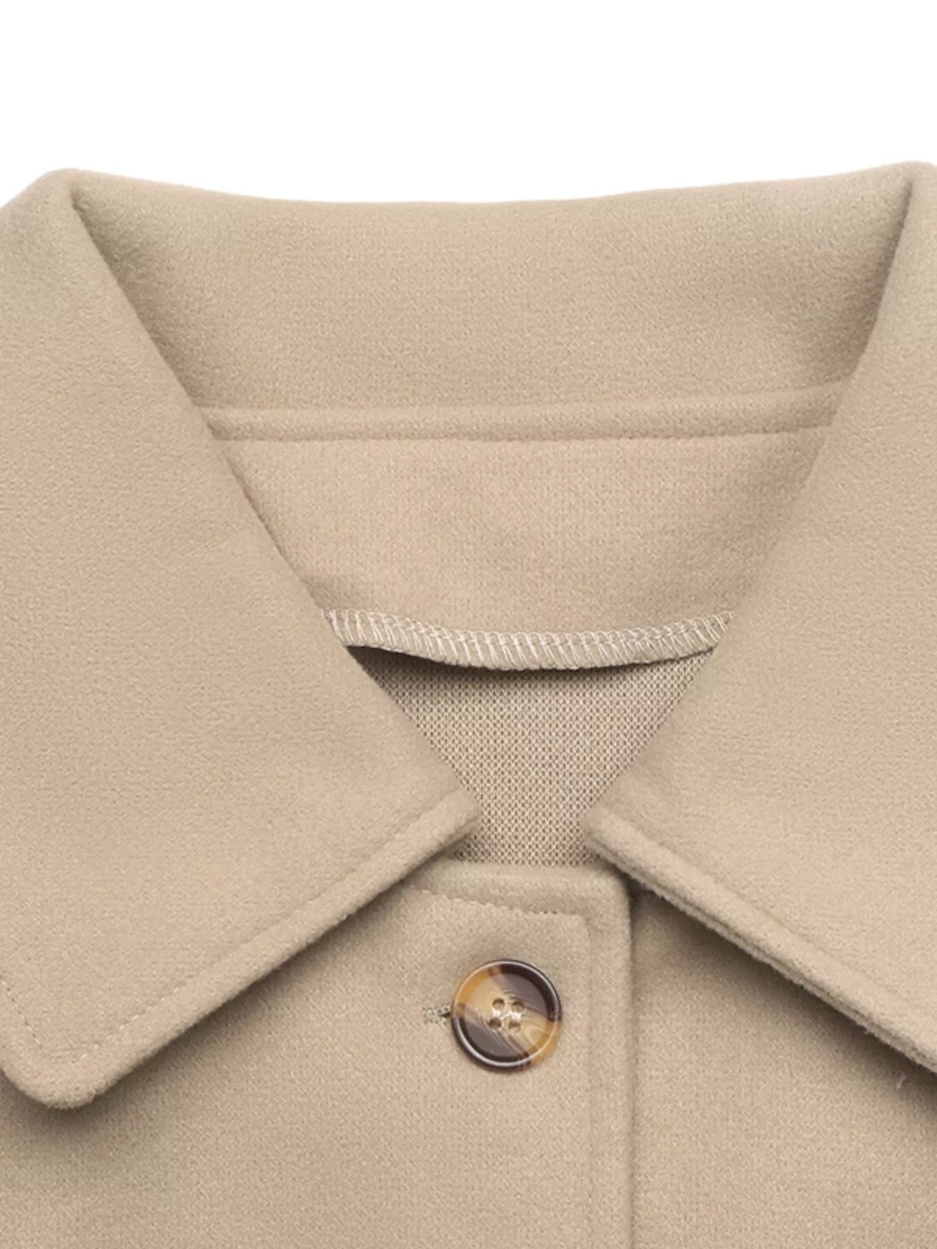 Trendsi Collared Neck Button Up Jacket -