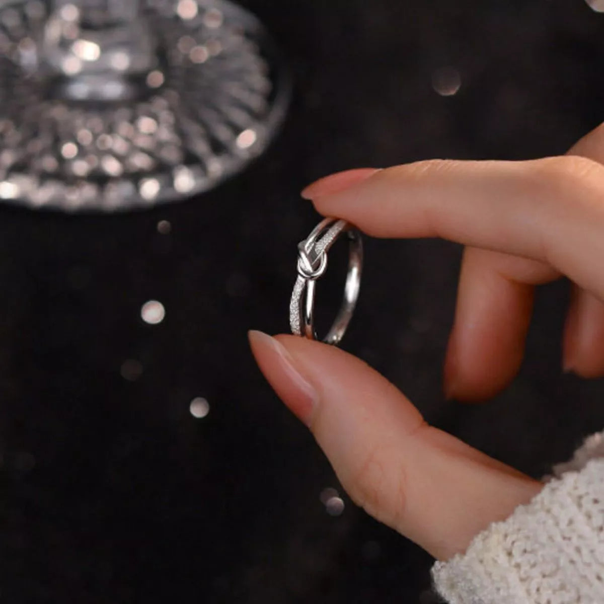 Trendsi 925 Sterling Silver Knot Ring -