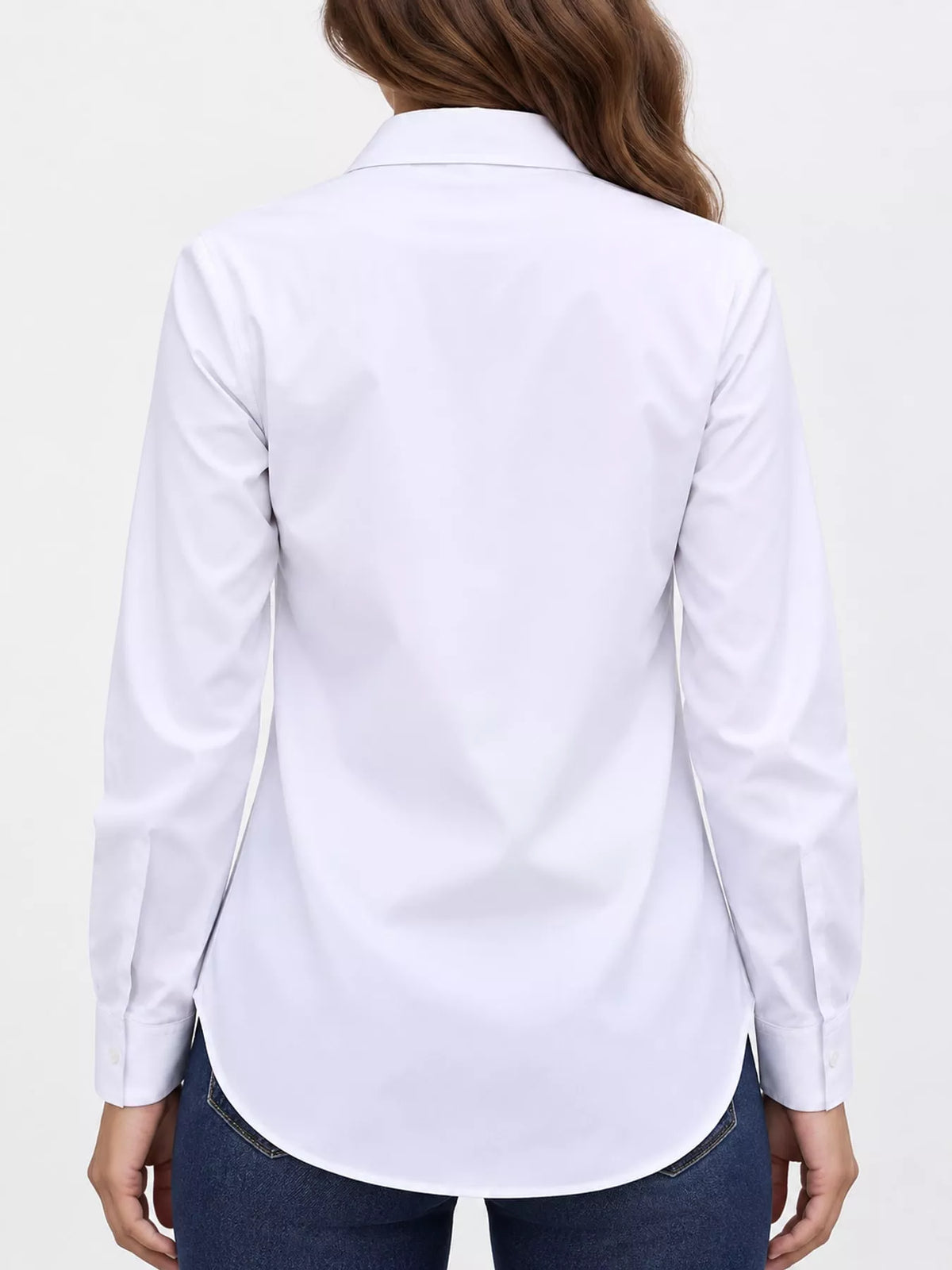 Button-Up Long Sleeve Shirt — back view