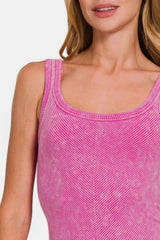 Trendsi Zenana Ribbed Scoop Neck Tank -