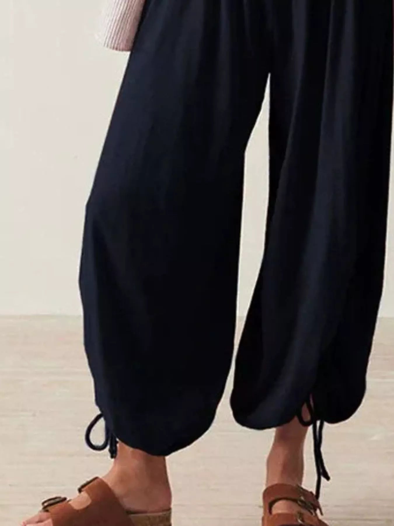 Trendsi Ruched Drawstring Harem Pants -