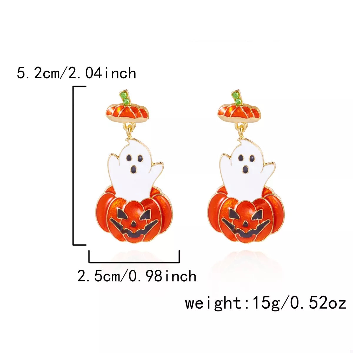 Trendsi Halloween Ghost Pumpkin Dangle Earrings -