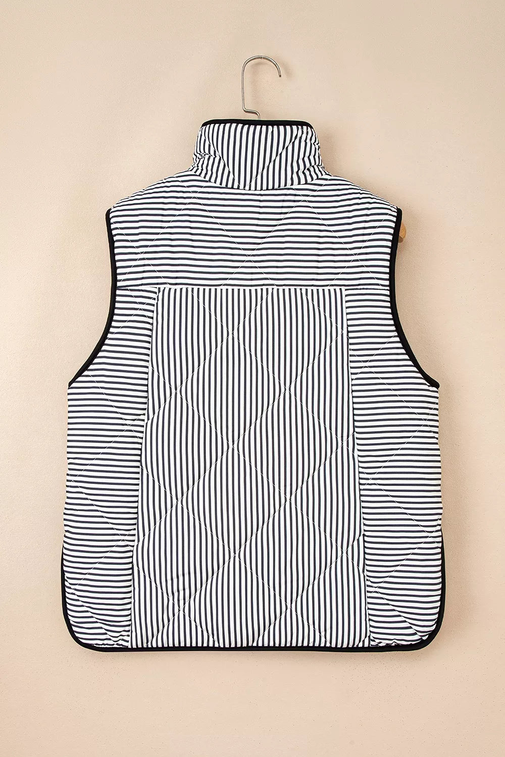 Trendsi Striped Quilted Vest Coat -