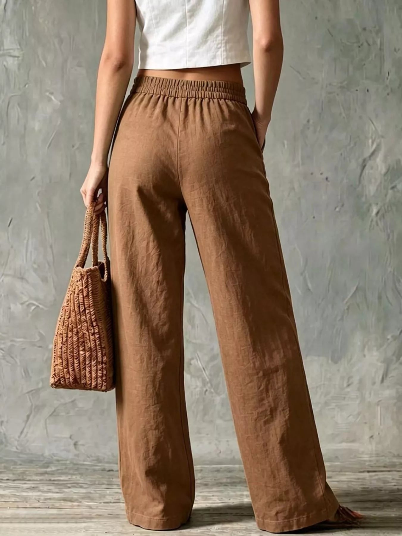 Trendsi Full Size Wide Leg Pants Plus Size -