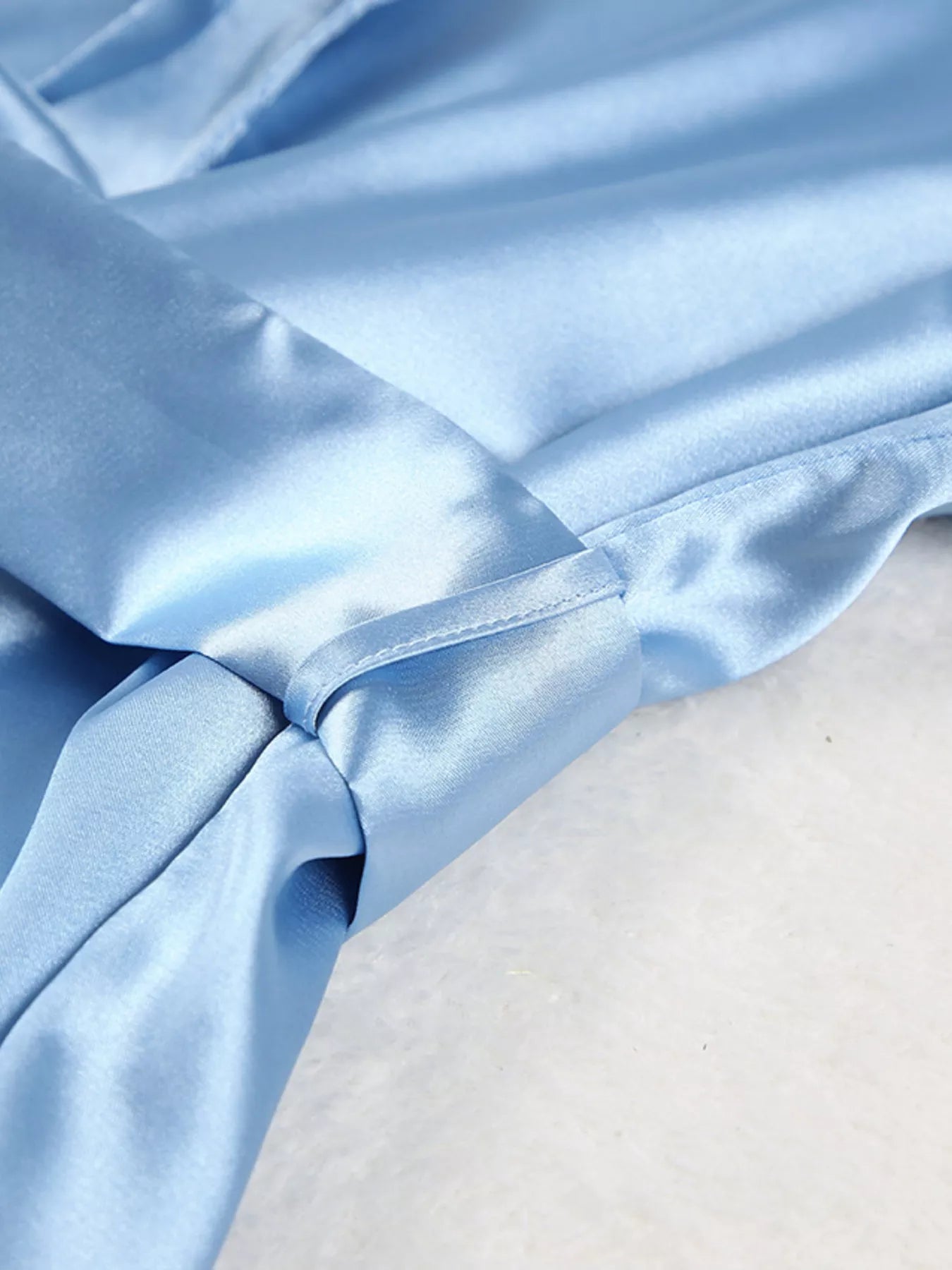 Trendsi Satin Long Sleeve Shirt and Pants Set -