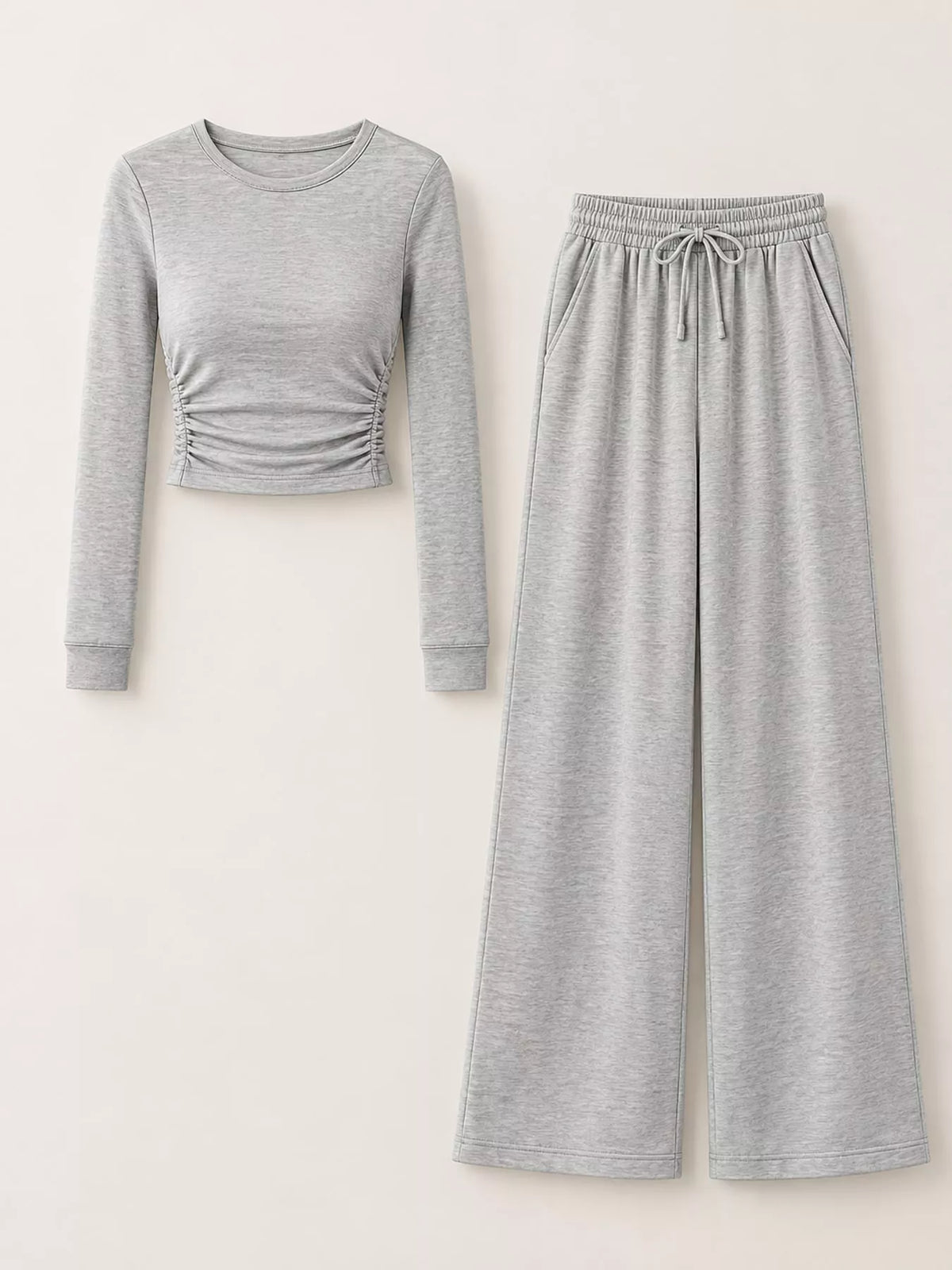 Wide-leg top and pants set, product view